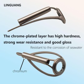 LINGUANG 50PCS Fishing Rod/Pole Replacement Stainless Steel Tip Tops Repair Kits for Surf,Spinning, Casting (A-EUCRT-50PCS)