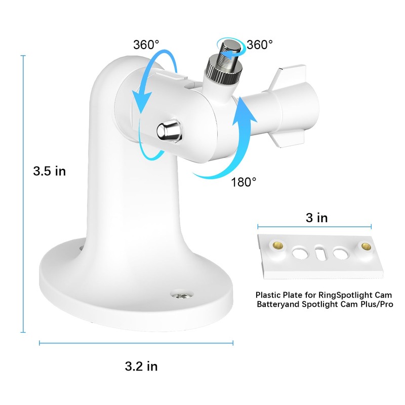 2Pack Wall Mount for Ring Spotlight Cam Battery and Spotlight