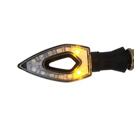MotorToGo Black Sequential Turn Signals Diamond LED (Flasher Free) Turn Signals Blinkers Indicators Compatible for 2016 Honda CBR500R
