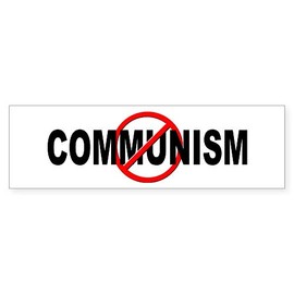 CafePress Anti/No Communism Sticker (Bumper) 10"x3" Rectangle Vinyl Bumper Sticker Car Decal
