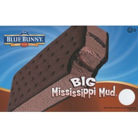 Blue Bunny Lot of 2 Big Mississippi Mud Sandwich (Blue Bunny) Ice Cream Truck Sticker 8"x5"