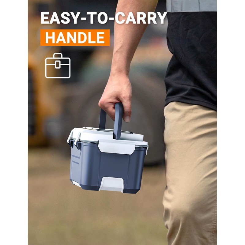 Docusvect Rechargeable Heated Lunch Box for Men, 1.3L Cordless Electric