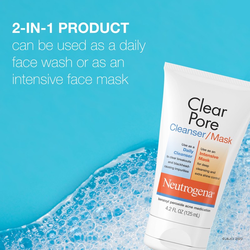 Neutrogena Clear Pore 2 in 1 Facial Cleanser/Face Mask with