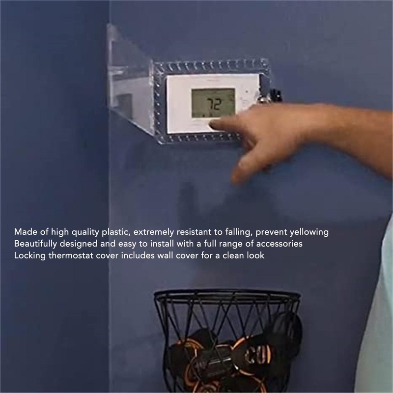 Universal Thermostat Guard Clear Thermostat Lock Box Plastic Thermostat Lock