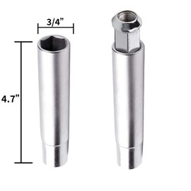 Spike Lug Nuts Socket Key, 4.5" Tall 3/4" Hex Spike Lugnuts Socket Key Replacement Tool for Wheel Lock Lug Nuts