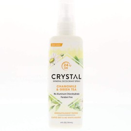 Crystal Essence Mineral Deodorant Spray, Chamomile & Green Tea 4 oz (Pack of 2)