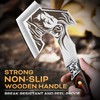 TIVOLI Camping Axe, Lion - Patterned Survival Hatchet with Nylon