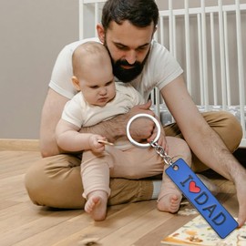 I Love You Dad Gifts from Daughter Son Daddy Engraved Father Day Gifts for Dads Keepsake Gifts Souvenirs Dad Birthday Gift Keychain Father Dad Wedding Gift from Groom Bride Dad Christmas Bdy Gift