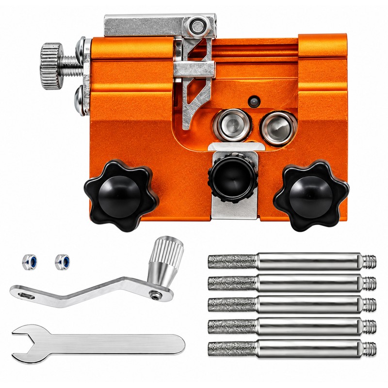 10 pcs Portable Chainsaw Chain Sharpening Jig – Hand-Crank Manual