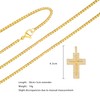 Melhill Cross Necklace Gold Plated Titanium Steel Zirconia Gemstone Hypoallergenic