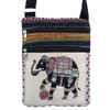 Asita Unisex Boho Cross Body Tapestry Elephant Bag, Beige, Medium