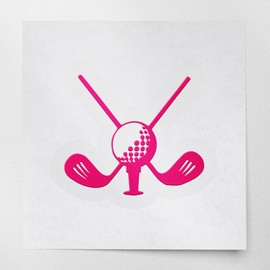 Transparent Decal Stickers of Golf Ball with Crossed Clubs S (Pink) Premium Waterproof Vinyl Decal Stickers for Laptop Phone Accessory Helmet Car Window Mug Tuber Cup Door Wall NVCSKUS547353PI090622