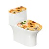 Garronmavis Sunflowers Painting 2 Pieces Toilet Lid Cover Artistic Flowers