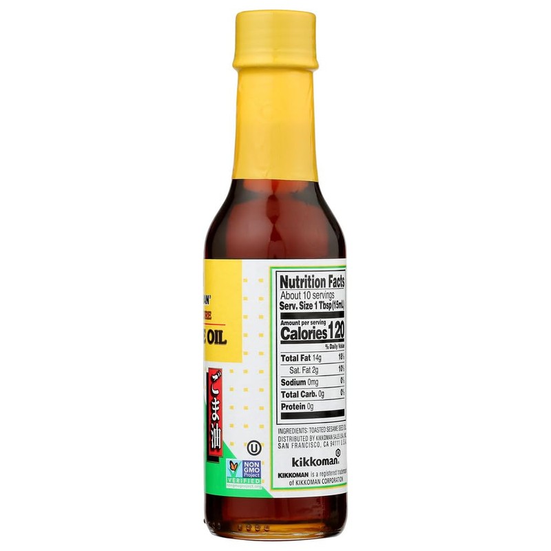 Kikkoman 100% Pure Sesame Oil (2 Pack, Total of 10fl.oz)