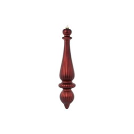 Vickerman 14" Burgundy Matte Finial Drop Christmas Ornament. There are 2 Ornaments per Pack.