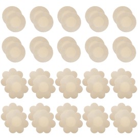Tripetals 20 Paare Unsichtbare Nippelabdeckung wasserdichte Einweg Brust Aufkleber Nippel Cover Nippelpads - Round&Flower