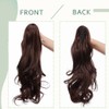 Claw On Ponytail Extension Matte Material 18 Inch/45cm Curly Wavy