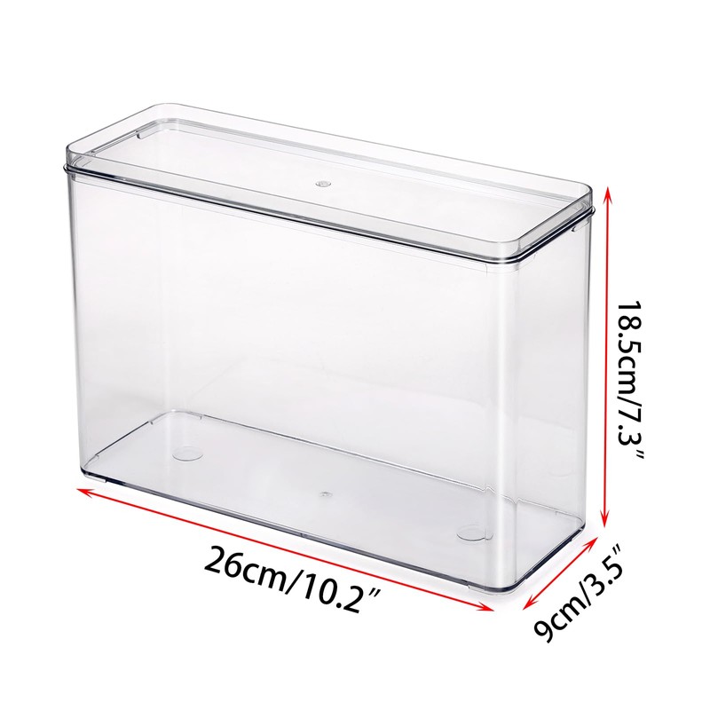 TOLIDA Clear Plastic Phone Cases Storage Box with Lid -