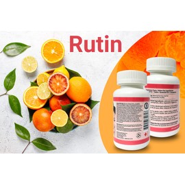 Rutin 50mg 90 tablets [2 bottles] by Total Natural, Anti-inflammatory, Help Absorb And Utilize Vitamin C, Improved Vascular Health, Vision Care