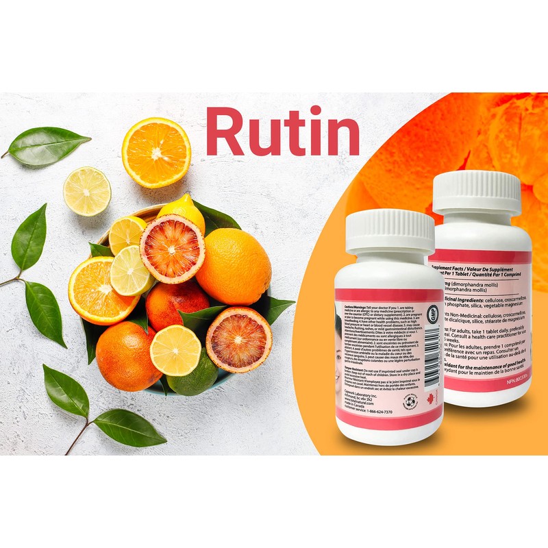 Rutin 50mg 90 tablets [2 bottles] by Total Natural, Anti-inflammatory,
