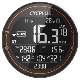 CYCPLUS Cycling Computer, GPS, Bicycle Speedometer, Large Screen, ANT+ Sensor Compatible, STRAVA Data Synchronization