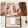 Rechargeable Travel Makeup Mirror with Light,10X 40X Magnification