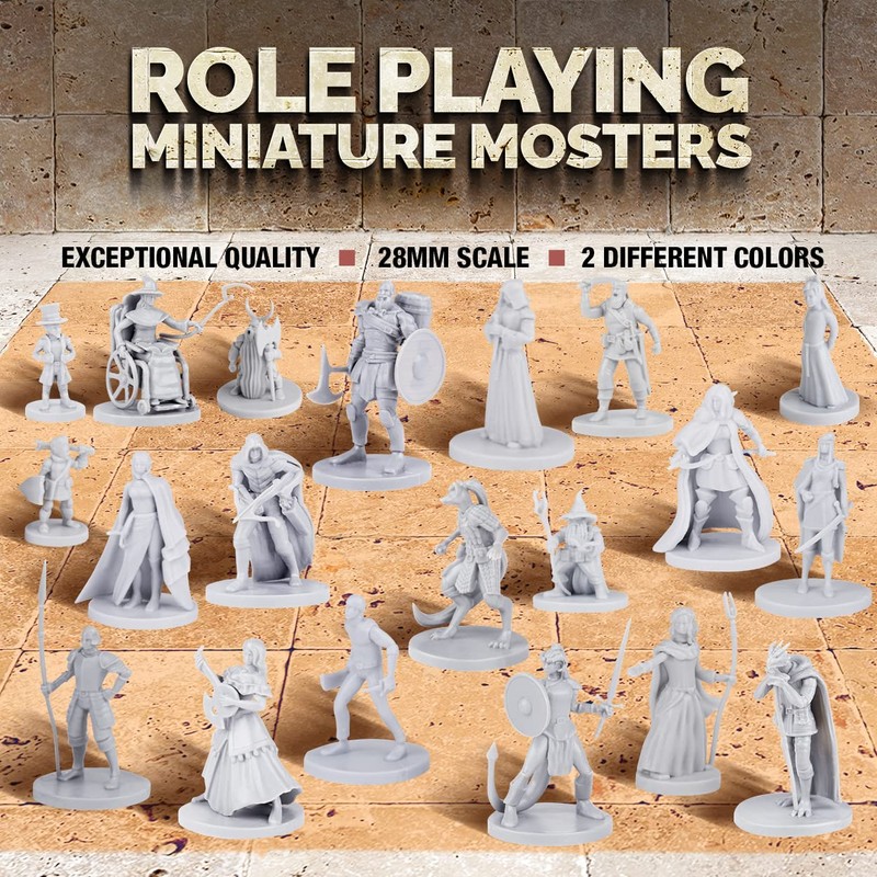 Path Gaming Town Folks Set, 40 Fantasy Tabletop Miniatures for