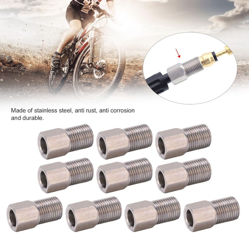 Stainless Steel Hydraulic Brake Hose Compression Nut 10pcs 8mm Screw