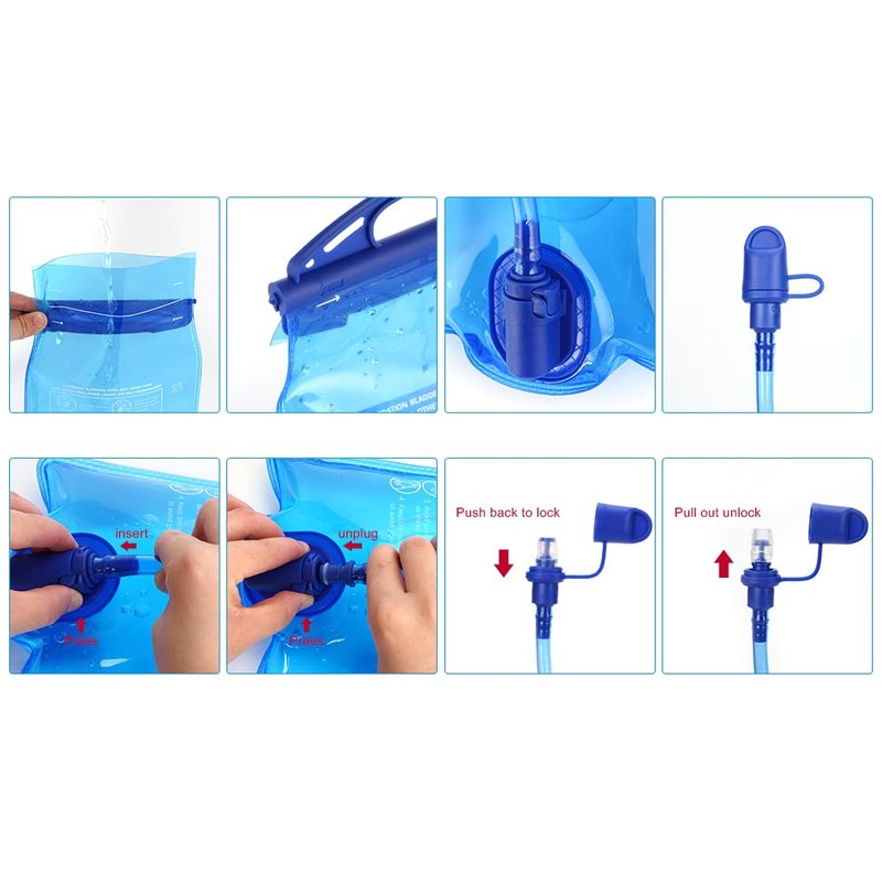 Hydration Bladder, 1.5 L Water Bladder BPA Free, Leak Proof