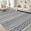 Large Living Room Area Rug 5x7: Soft Machine Washable Boho