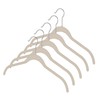 Whitmor Flocked Dress/Shirt Hangers Set of 5 Beige