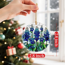 Texas Bluebonnet Ornament, Christmas Ornaments: Christmas Tree Decorations, Holiday Decor, Stocking Stuffers, Gift Ideas, Xmas Gift, Flower Lover Gifts & Gifts for Women