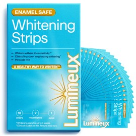 Lumineux Teeth Whitening Strips Kit - 9 Treatments - Peroxide Free - Enamel Safe for Whiter Teeth - Whitening Without The Sensitivity - Dentist Formulated - Sensitivity Free