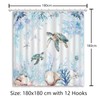 APROPHIC Shower Curtain Blue Summer Ocean 180 x 180 cm,