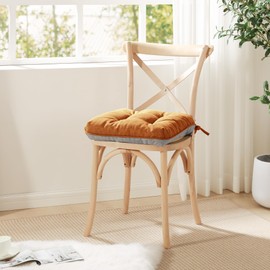 Love's cabin Memory Foam Chair Cushions Set of 4, Outdoor/Indoor Chair Pads for Dining Chairs 4 Pack, Seat Cushions for Kitchen, Dining Room, Office, Patio Chairs, 19"x19"x3.5" Terracotta