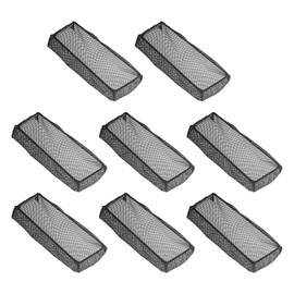 sourcing map 8Pcs Floor Vent Filter Screen, 4x10 Inch Floor Register Cover Trap Floor Vent Screen Net Cover for Home Air Vent Filter Mesh Keeps Debris Out, Black