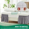 Biscaynebay Wrap Around Bed Skirts for Queen Beds 15" Drop,