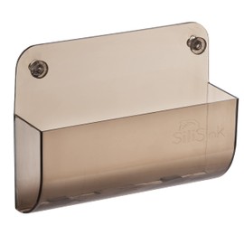 SiliSink Sponge Caddy for Kitchen Counter - ADD ON for Silisink Silicone Sink Protector - Dish Sponge Holder for Sink (Dark Gray PolyPropylene)