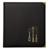 C.R. Gibson Black and Gold Faux Leather Recipe Book With