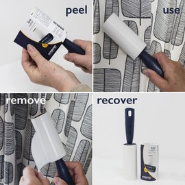 Korbond 3 Pack Lint Rollers – 105 Sticky Easy to Peel Paper Sheets - Suitable for ALL FABRIC TYPES…