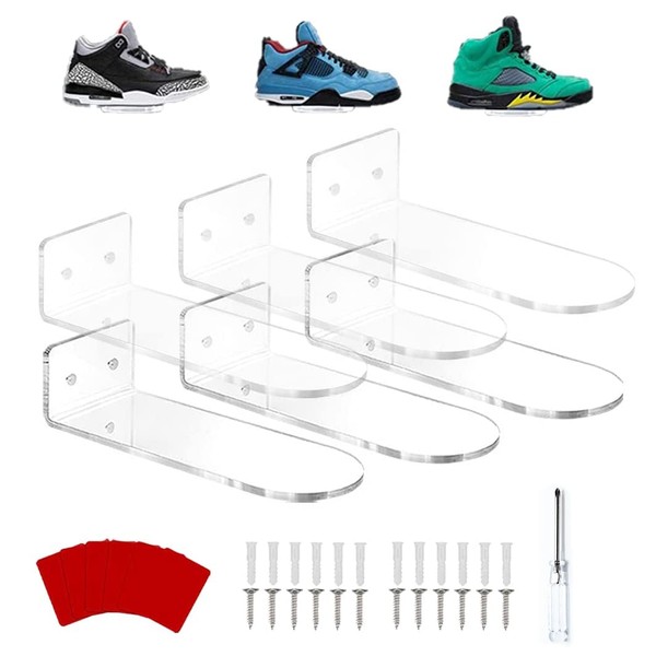 Floating Shoe Rack,Acrylic Clear Wall Mounted Shoe Display Shelf,Display Shoe&Sneaker