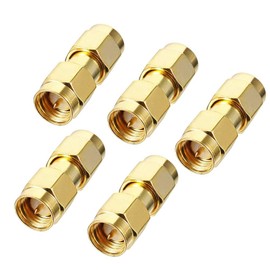 TengKo RF Coaxial Adapter Connector SMA Coax Jack Connector SMA Male to SMA Male (Pack of 5)