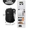 Outplea 35L Waterproof Hiking Backpack with Chest Strap for Men