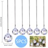 Pack of 5 Crystal Suncatchers, Crystal Rainbow, Glass Crystal Ball,