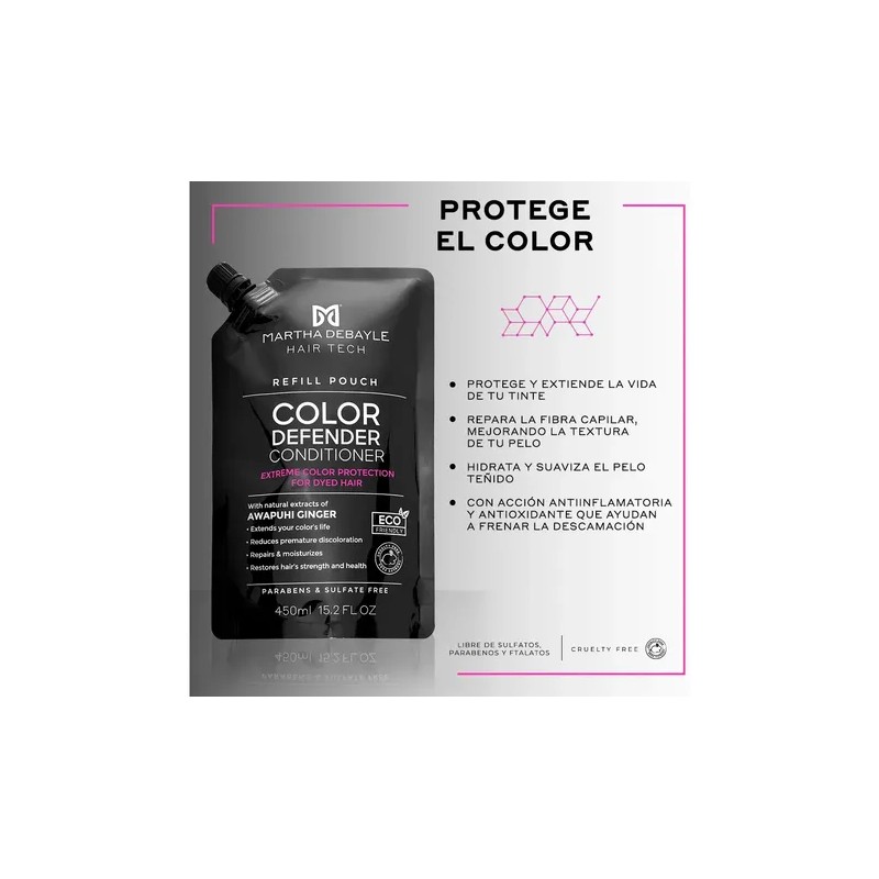 MARTHA DEBYALE HAIR TECH Color Defender Acondicionador Pouch. Color, con