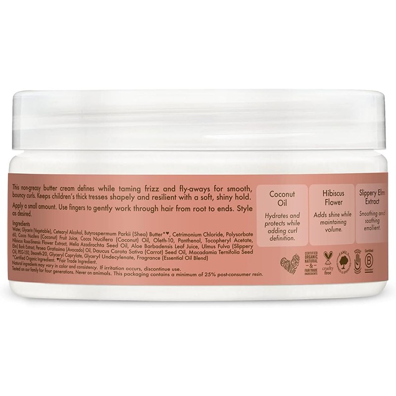 Shea Moisture Coconut & Hibiscus Kids Curling Butter Cream, 6