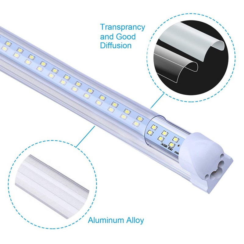 8FT LED Shop Light Fixture, T8 Integrated Tube Light Fixture,