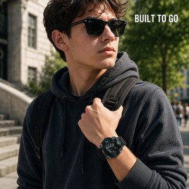Digital Sports Wristwatch for Outdoor Play - Large Dial, Luminous, and Multifunctional Splash Resistant Watch for Men and Kids