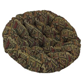 Blazing Needles Tapestry Papasan Cushion, 52" x 6" x 52", Checkered Scroll
