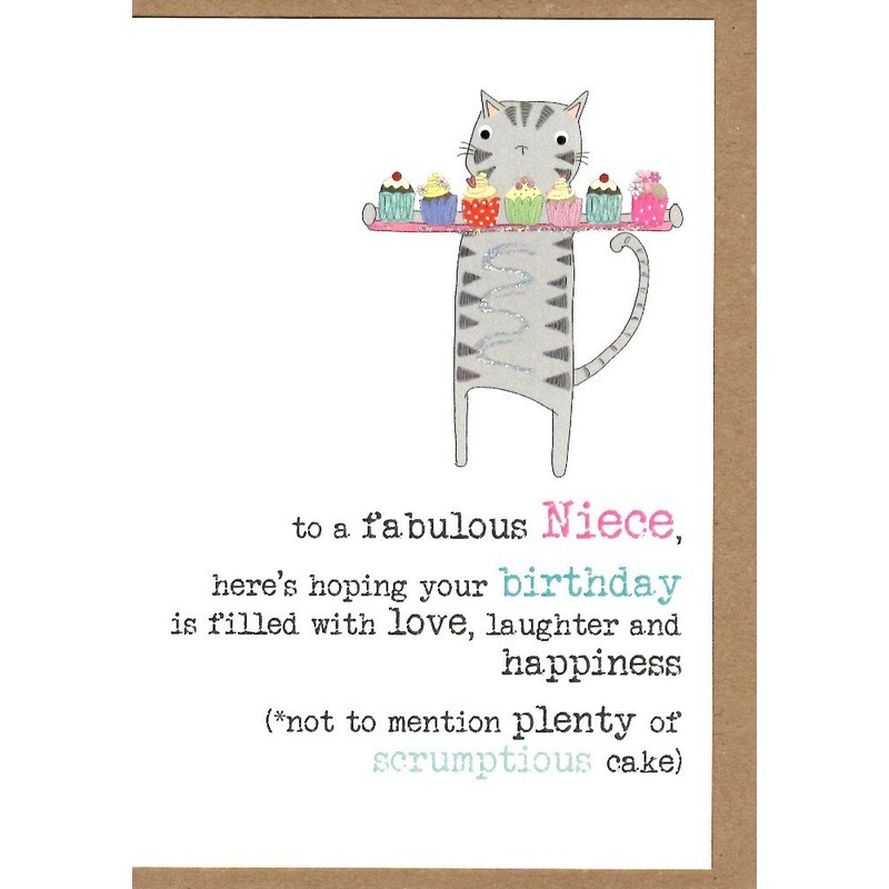 Dandelion Stationery Niece Birthday Sparkle Finished Greeting Card Cards